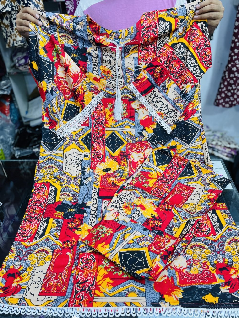 প্রিমিয়াম চায়না লিলেন ২ পিস – পাকিস্তানি কামিজ স্টাইল