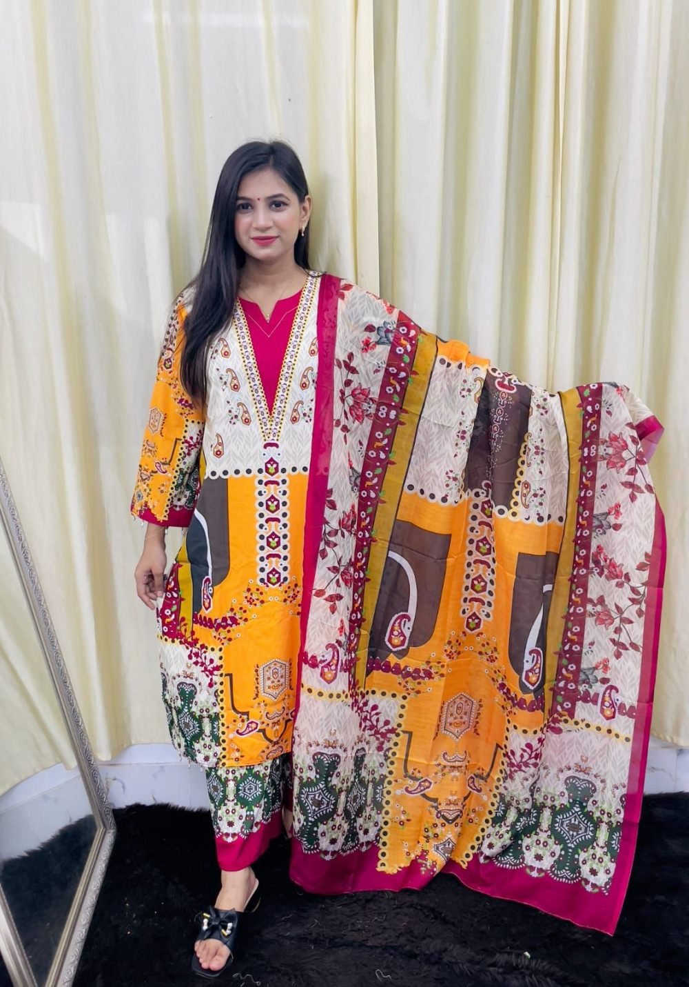 Pakistani Design Inspired Premium Microsilk Three Piece