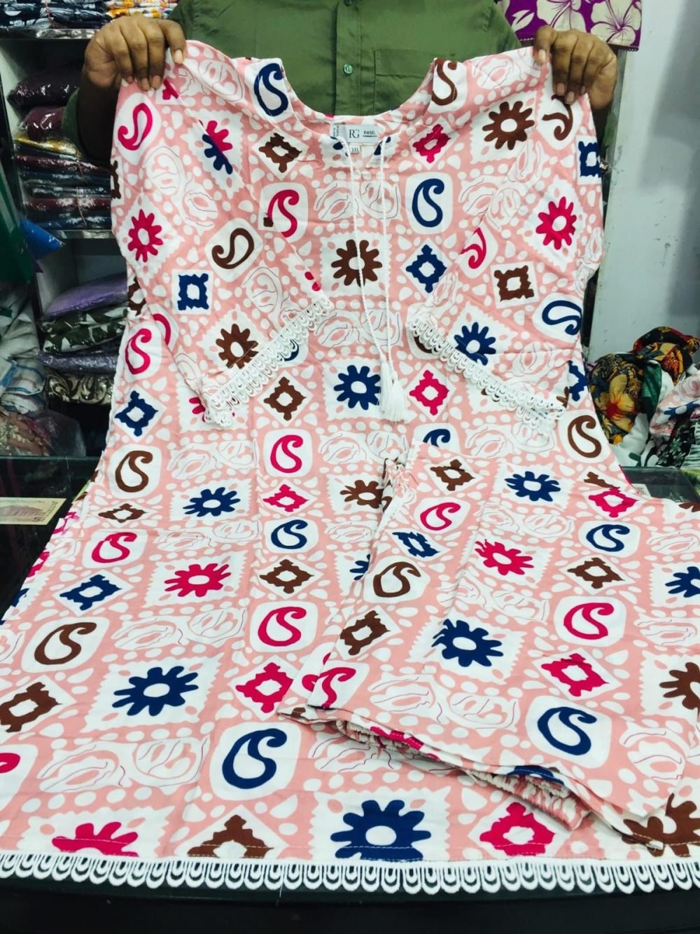 প্রিমিয়াম চায়না লিলেন ২ পিস – পাকিস্তানি কামিজ স্টাইল