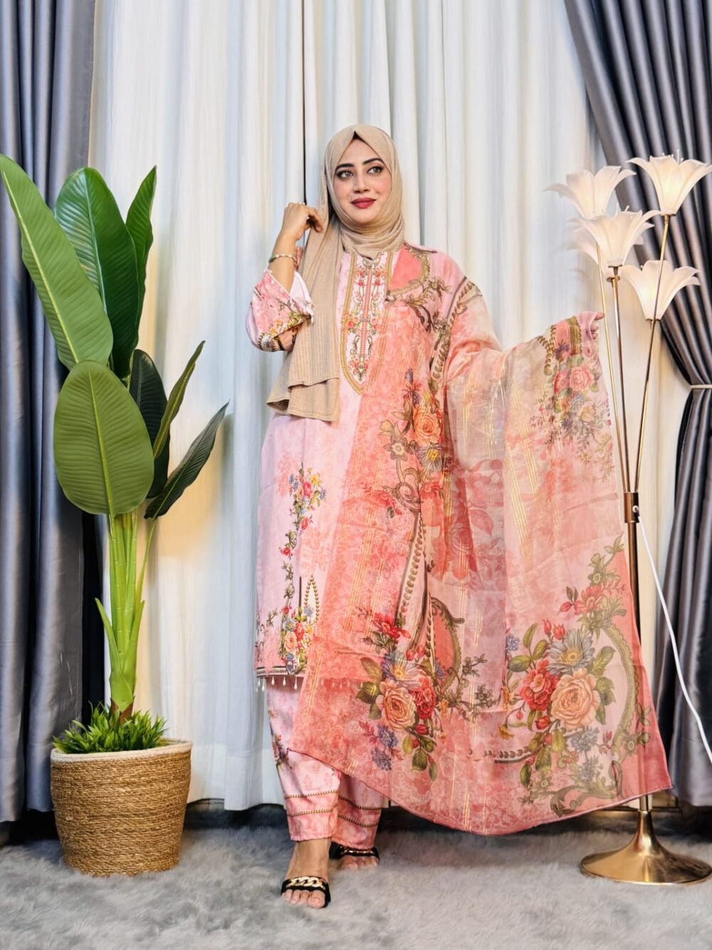 Pakistani Design Inspired Premium Microsilk Three Piece