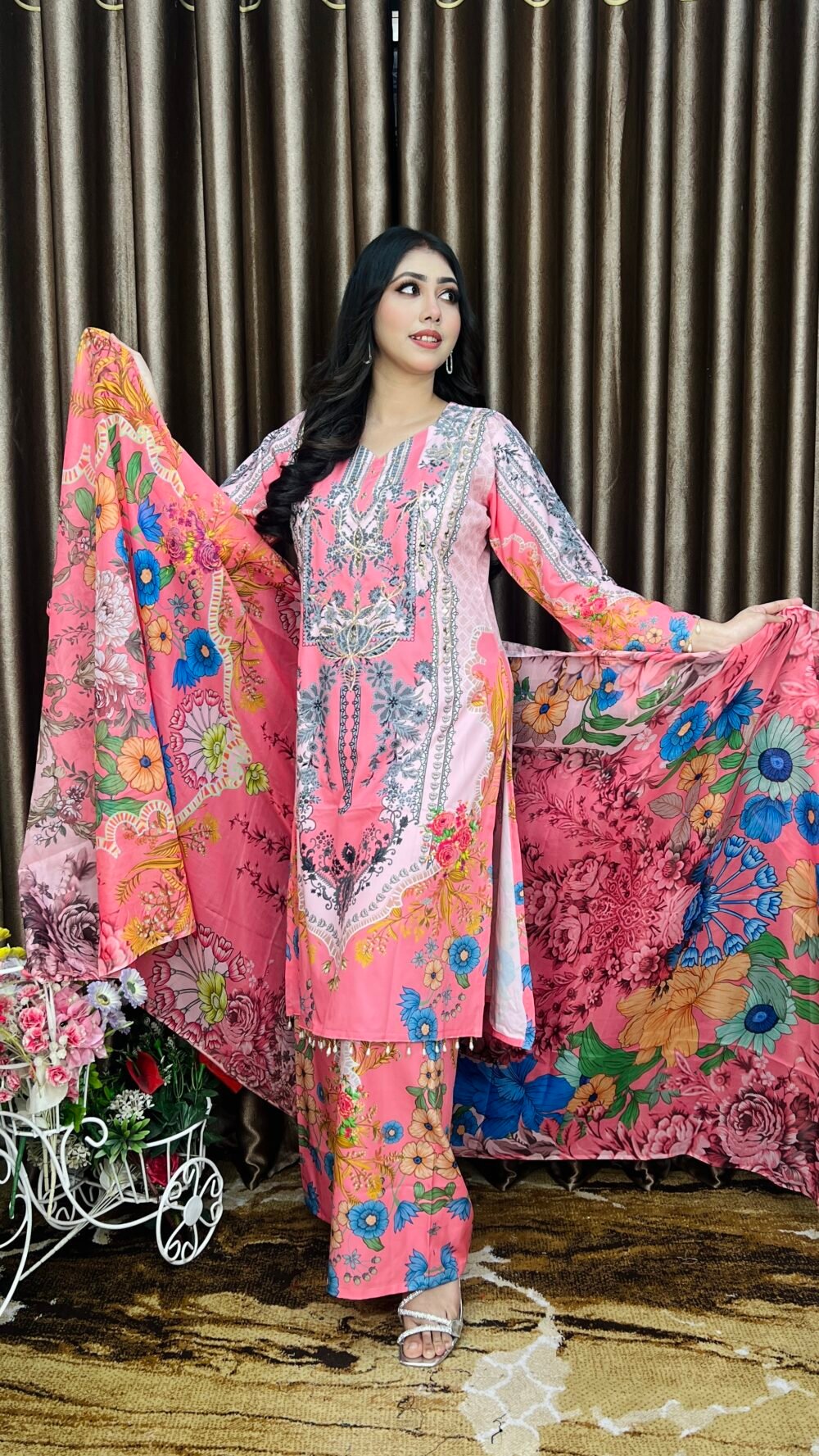 Pakistani Design Inspired Premium Microsilk Three Piece