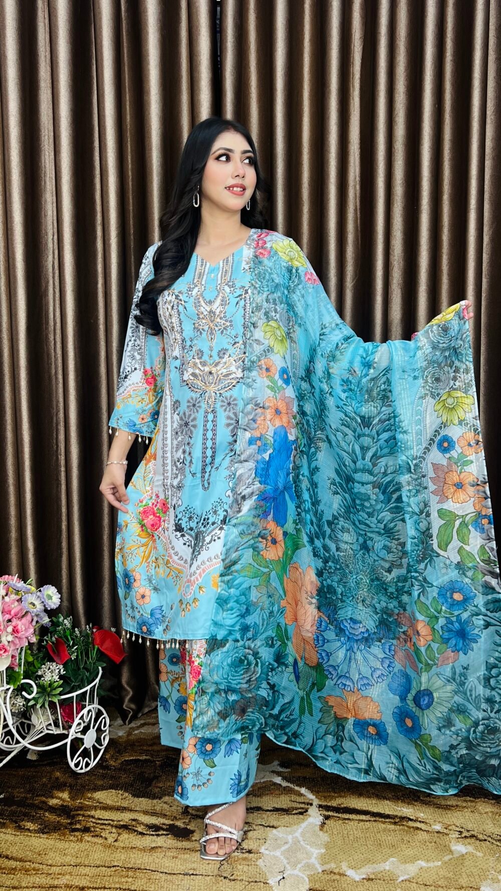 Pakistani Design Inspired Premium Microsilk Three Piece